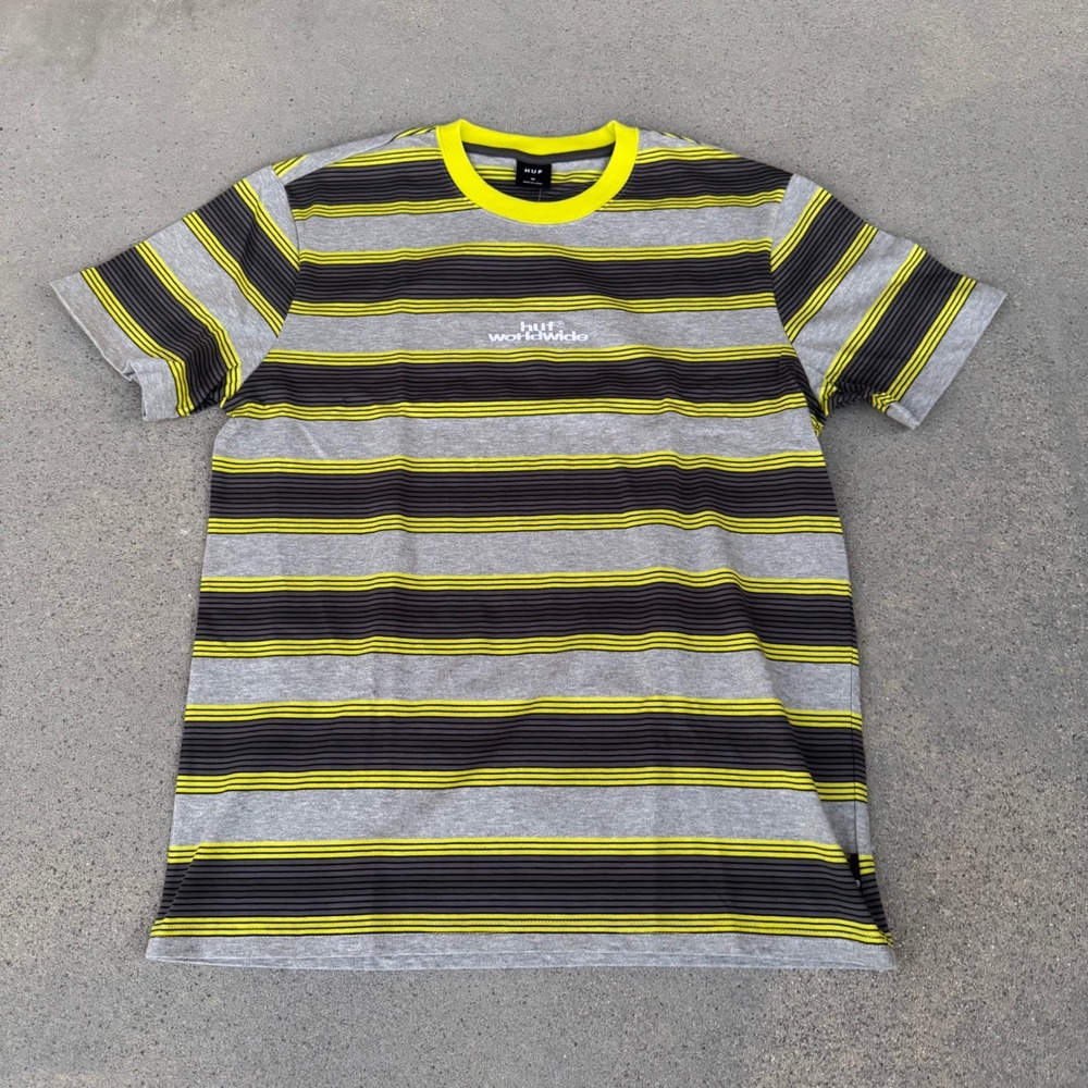 HUF Worldwide Men Travis Knit Striped T-Shirt Size Medium